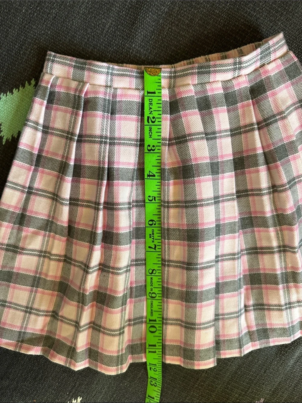 Vintage Sweater Cardigan and Plaid Skirt Matching Pink Cats